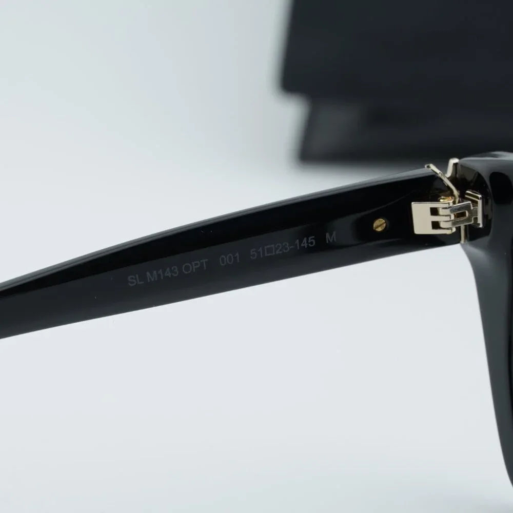 Saint Laurent SL M143 OPT 001 Square Eyeglasses – Black 51mm